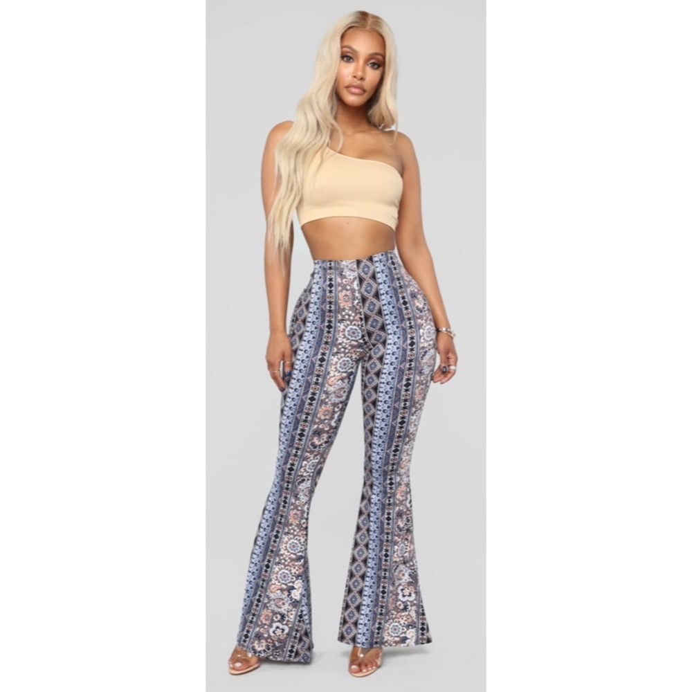Aliz Pants - Blue/combo fashion nova